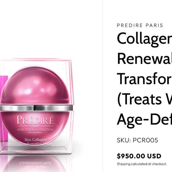 Predire Paris Skin Collagen Renewal Mask NWT UNOPENED - Picture 3 of 4